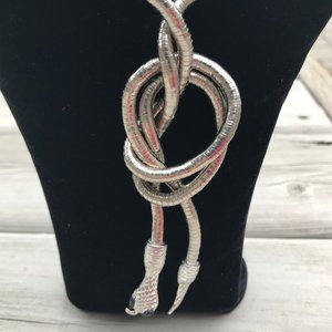 2/$18 SILVER TONE BENDABLE SNAKE NECKLACE BRACELET